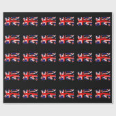 Britische Löwe-Silhouette auf Geschenkpapier (Flach)