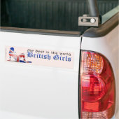 Britische Mädchen-Silhouette-Flagge Autoaufkleber (Auf Lkw)
