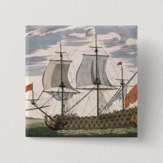 Britische Marine: ein erstklassiges Schiff, Button (Vorderseite)