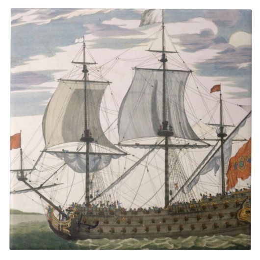 Britische Marine: ein erstklassiges Schiff, Fliese (Vorderseite)