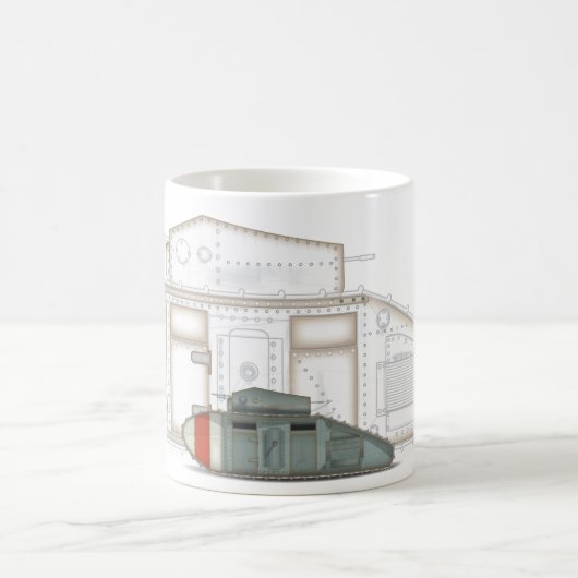 Britische Mark 1 Tank Kaffeetasse (Mittel)