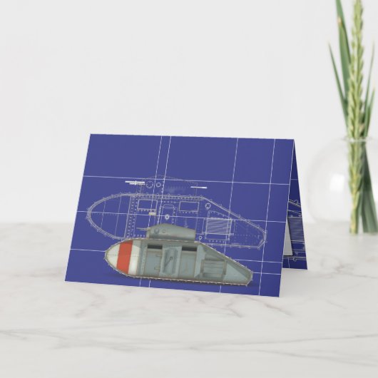 Britische Mark 1 Tank Karte (Vorderseite)