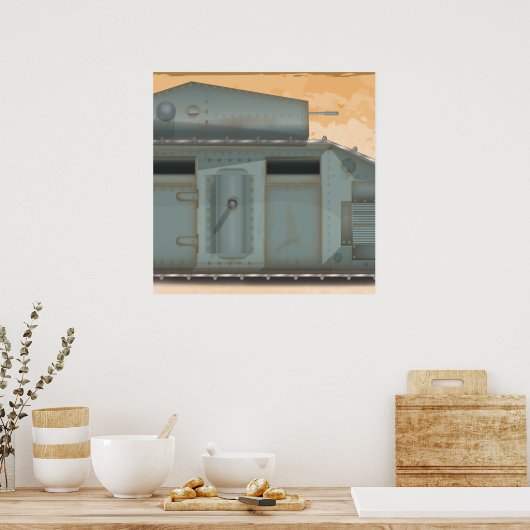 Britische Mark 1 Tank Poster (Küche)