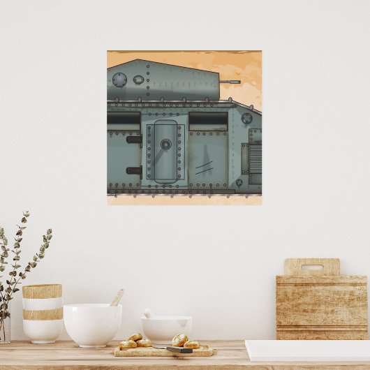 Britische Mark 1 Tank Poster (Küche)