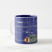Britische Mark 1 Tank Zweifarbige Tasse (Vorderseite Links)
