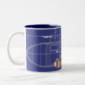 Britische Mark 1 Tank Zweifarbige Tasse (Links)