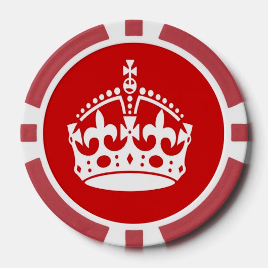 Britische Monarchenkrone Pokerchips (Vorderseite)