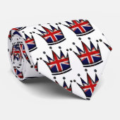 britische Monarchie - Union Jack Crown Krawatte (Gerollt)