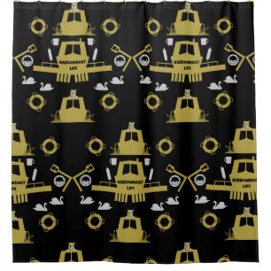 Britische Narrowboat-Geschenke Duschvorhang