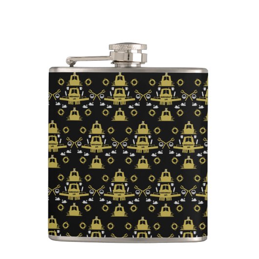 Britische Narrowboat-Geschenke Flachmann (Vorderseite)