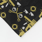 Britische Narrowboat-Geschenke Fleecedecke (Ecke)