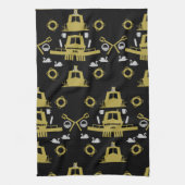 Britische Narrowboat-Geschenke Geschirrtuch (Vertikal)