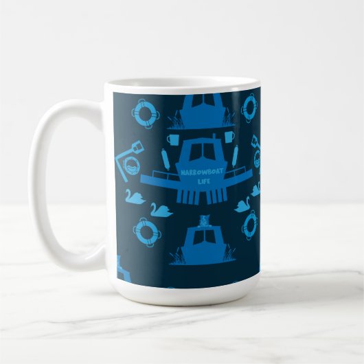 Britische Narrowboat-Geschenke Kaffeetasse (Links)