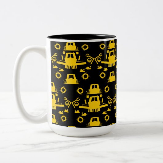 Britische Narrowboat-Geschenke Zweifarbige Tasse (Links)