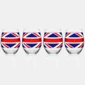 Britische Nationalflagge mit England Weinglas Ohne Stiel (Links)