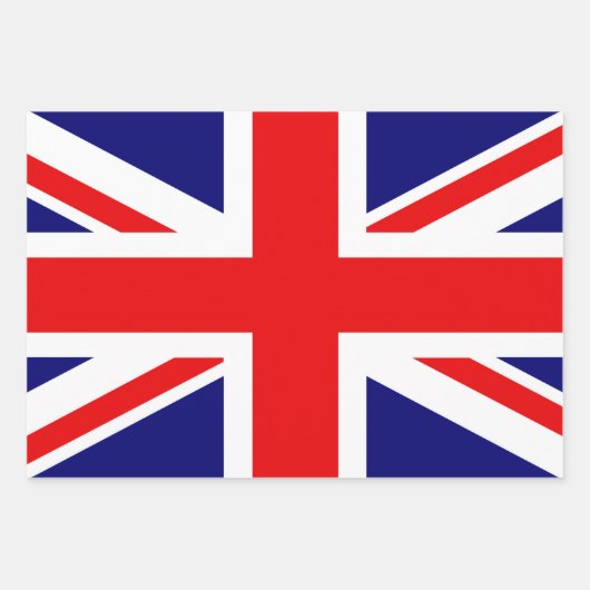 Britische Nationalflagge - Union Jack Geschenkpapier Set (Vorderseite)