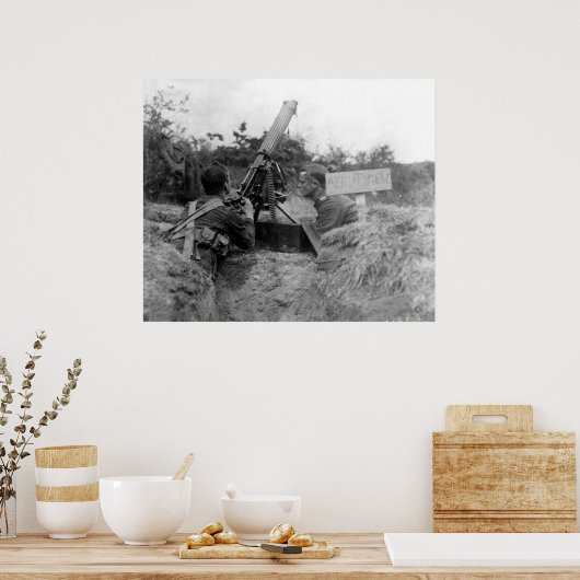 Britische OM Gun Poster (Küche)