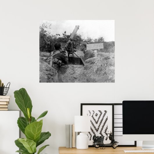 Britische OM Gun Poster (Heimbüro)