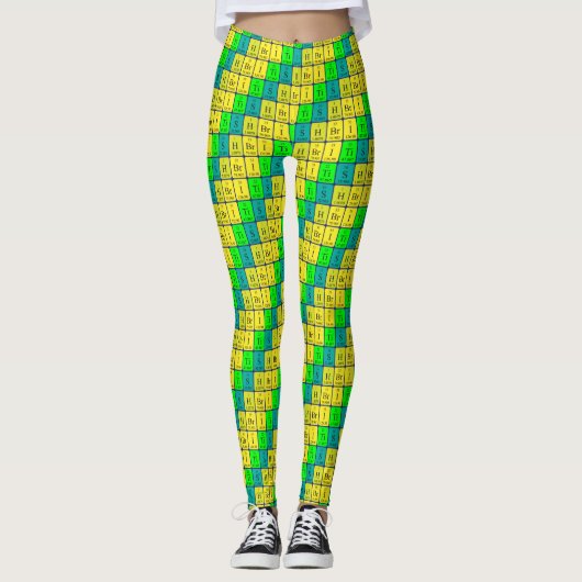 Britische Periodensystem patriotische Leggings 2 (Vorderseite)