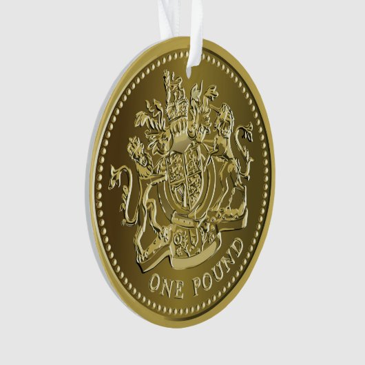 Britische Pfund-Münzschmuck Ornament (Vorderseite)