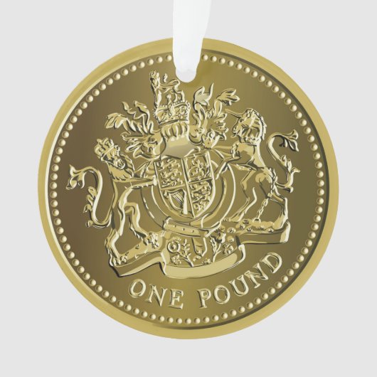 Britische Pfund-Münzschmuck Ornament (Vorderseite)
