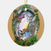 Britische Platte Keramik Ornament (Links)