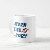Britische Politik - Kiss nie eine Geschichte Kaffeetasse (Vorderseite Links)
