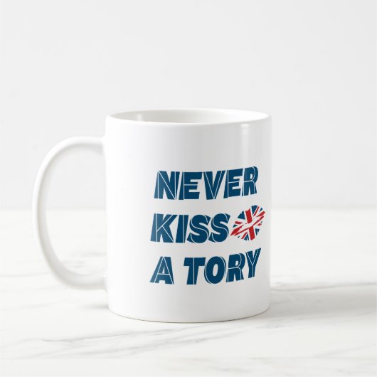 Britische Politik - Kiss nie eine Geschichte Kaffeetasse (Links)