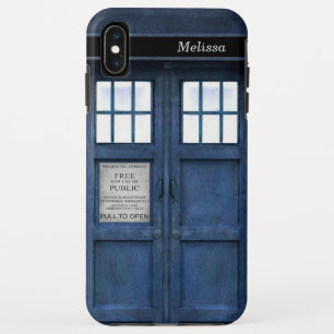 Britische Polizei Telefonzelle Retro-Muster 1960er iPhone XS Max Hülle
