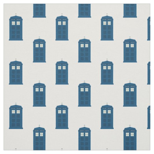 Britische Polizei-Telefonzelle Stoff (Muster)