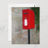 Britische Postbox Postkarte (Vorne/Hinten)