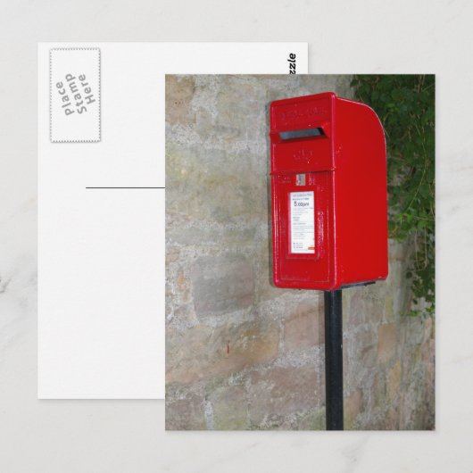 Britische Postbox Postkarte (Vorne/Hinten)