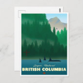 Britische Postkarte des Jahrgangs Kolumbien (Vorne/Hinten)