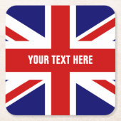 Britische Rechteckiger Pappuntersetzer (Vorderseite)