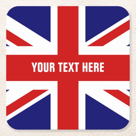 Britische Rechteckiger Pappuntersetzer (Vorderseite)