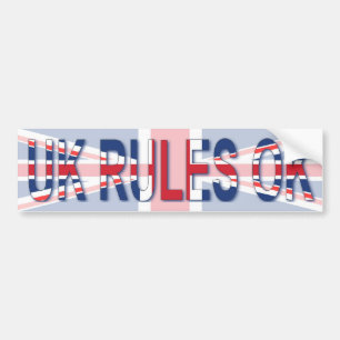 BRITISCHE Regeln O.K. Autoaufkleber