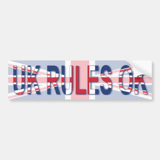 BRITISCHE Regeln O.K. Autoaufkleber (Vorne)