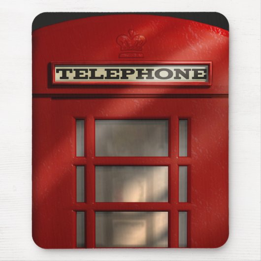 Britische rote Telefonzelle Mousepad (Vorne)