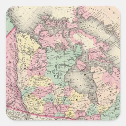 britische, russische und dänische Staatssitzungen Quadratischer Aufkleber (Vorderseite)