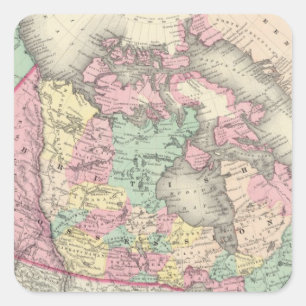 britische, russische und dänische Staatssitzungen Quadratischer Aufkleber