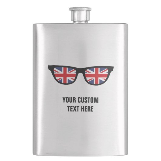 Britische Schattenflasche Flachmann (Vorderseite)
