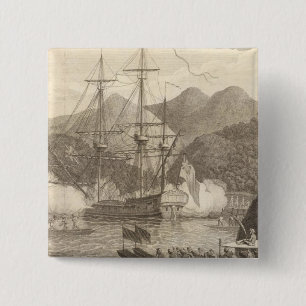 Britische Schiffe Brandung in Tahiti Button