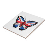 Britische Schmetterlings-Flagge Fliese (Seite)