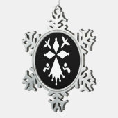 Britische Schneeflocke Schneeflocken Zinn-Ornament (Rechts)