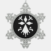 Britische Schneeflocke Schneeflocken Zinn-Ornament (Vorderseite)