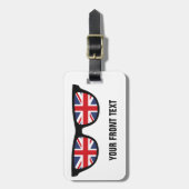 Britische Shades-Gepäckmarke Gepäckanhänger (Vorderseite vertikal)