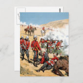 Britische Soldaten des 19. Jahrhunderts Postkarte (Vorne/Hinten)