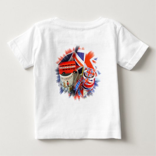 Britische Souvenirs Baby T-shirt (Rückseite)