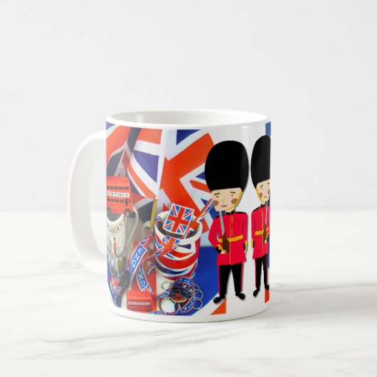 Britische Souvenirs Kaffeetasse (Vorderseite Links)