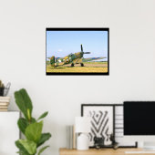 Britische Spitfire, Flugzeug im Hinterquartier Vie Poster (Heimbüro)